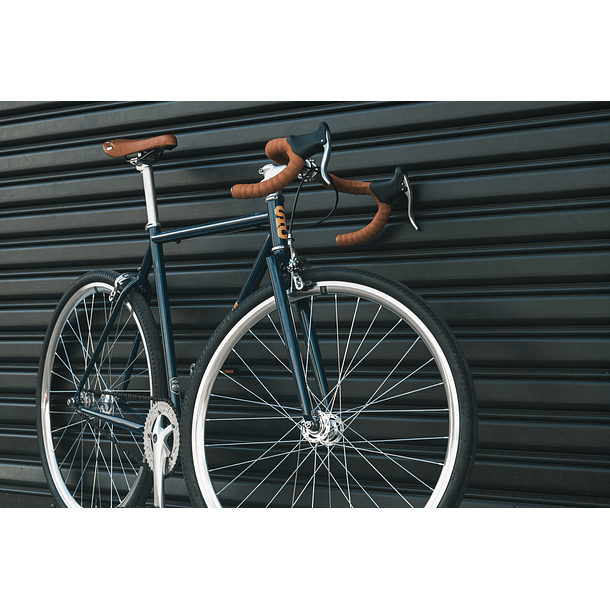Bicicleta tracklocross 4130 Chromoly Navy Gold - Fijo y libre 14