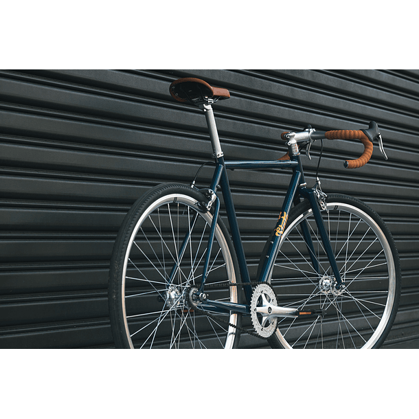 Bicicleta tracklocross 4130 Chromoly Navy Gold - Fijo y libre 15