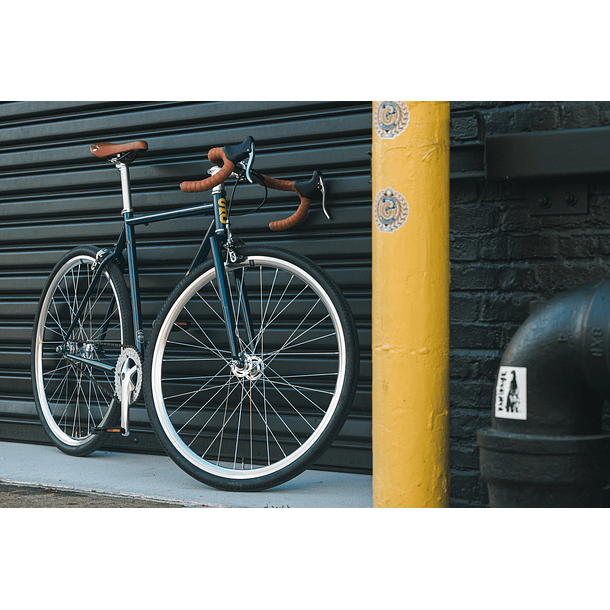 Bicicleta tracklocross 4130 Chromoly Navy Gold - Fijo y libre 16
