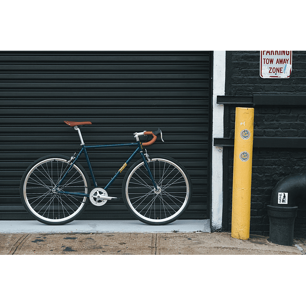 Bicicleta tracklocross 4130 Chromoly Navy Gold - Fijo y libre 18