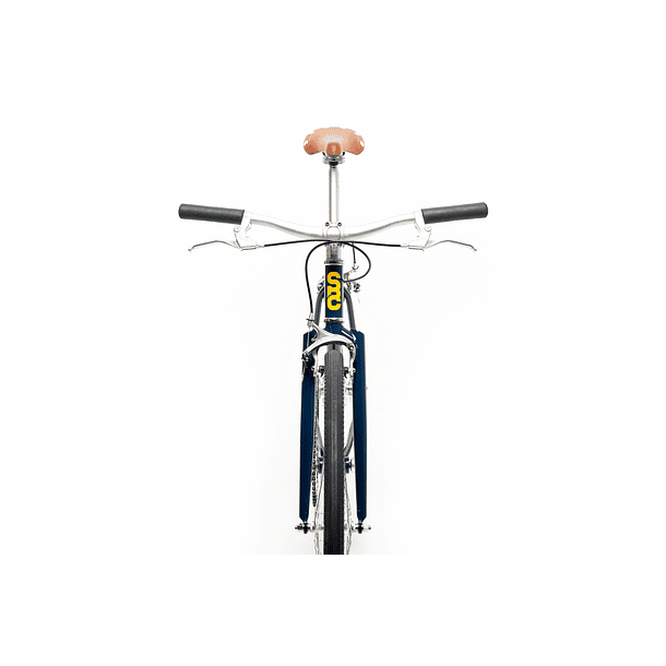 Bicicleta tracklocross 4130 Chromoly Navy Gold - Fijo y libre 2