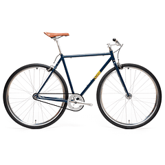 Bicicleta tracklocross 4130 Chromoly Navy Gold - Fijo y libre
