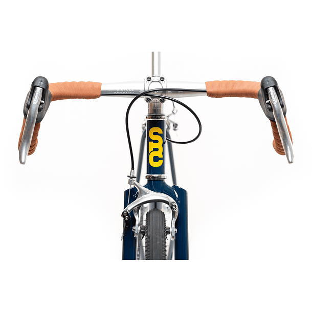 Bicicleta tracklocross 4130 Chromoly Navy Gold - Fijo y libre 3