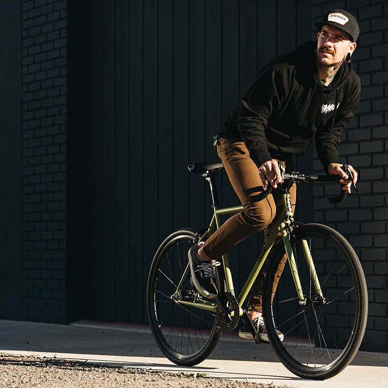 Bicicleta tracklocross 4130 Chromoly Matte Olive - Fijo y libre 10