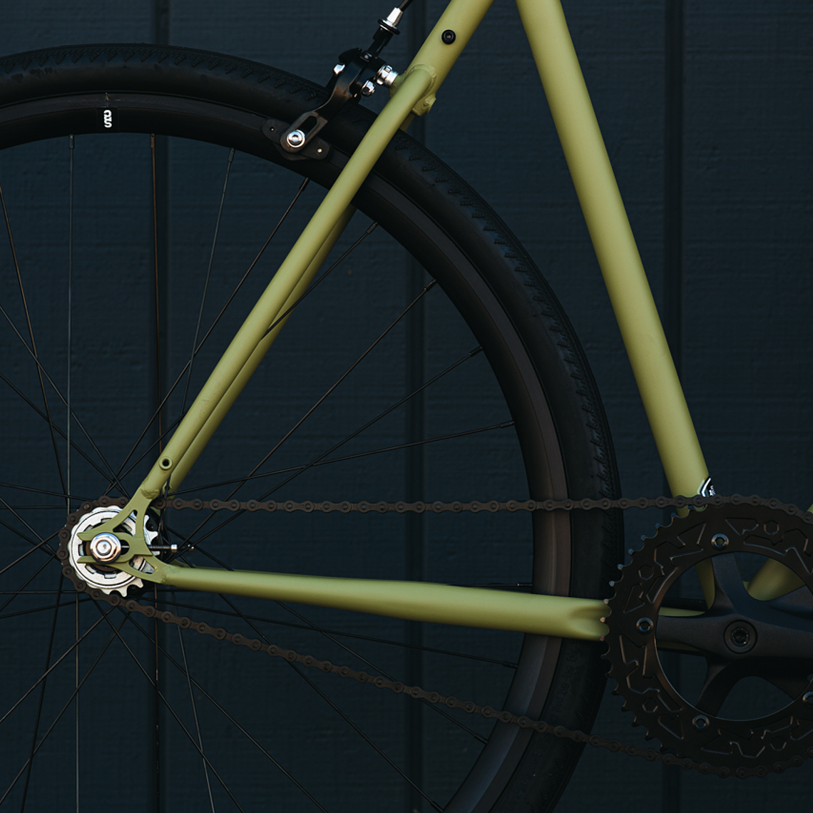 Bicicleta tracklocross 4130 Chromoly Matte Olive - Fijo y libre 14