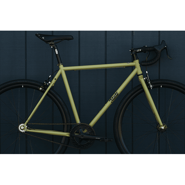 Bicicleta tracklocross 4130 Chromoly Matte Olive - Fijo y libre 17