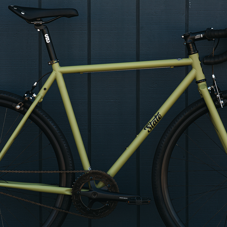 Bicicleta tracklocross 4130 Chromoly Matte Olive - Fijo y libre 17