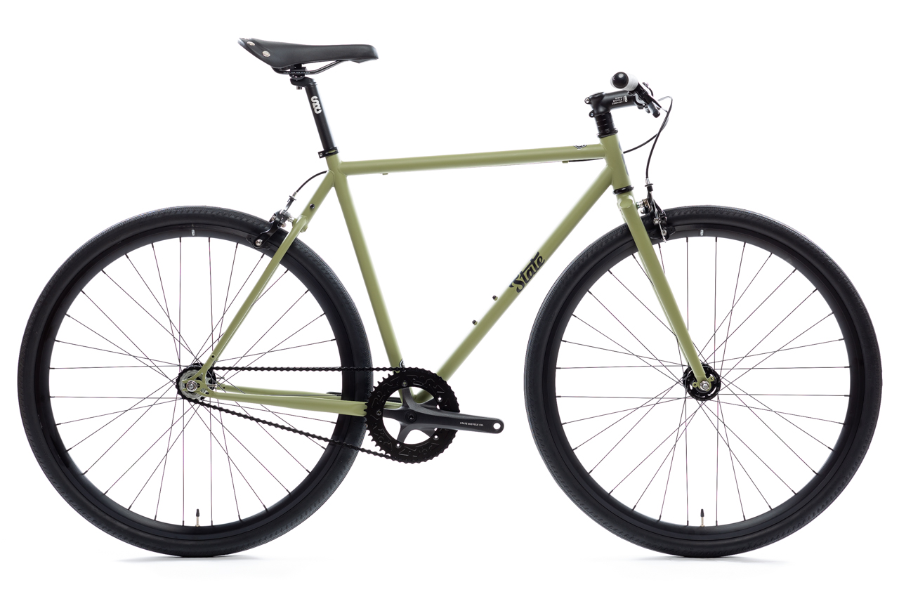 Bicicleta tracklocross 4130 Chromoly Matte Olive - Fijo y libre 1