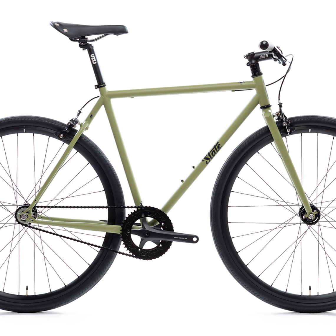 Bicicleta tracklocross 4130 Chromoly Matte Olive - Fijo y libre 1