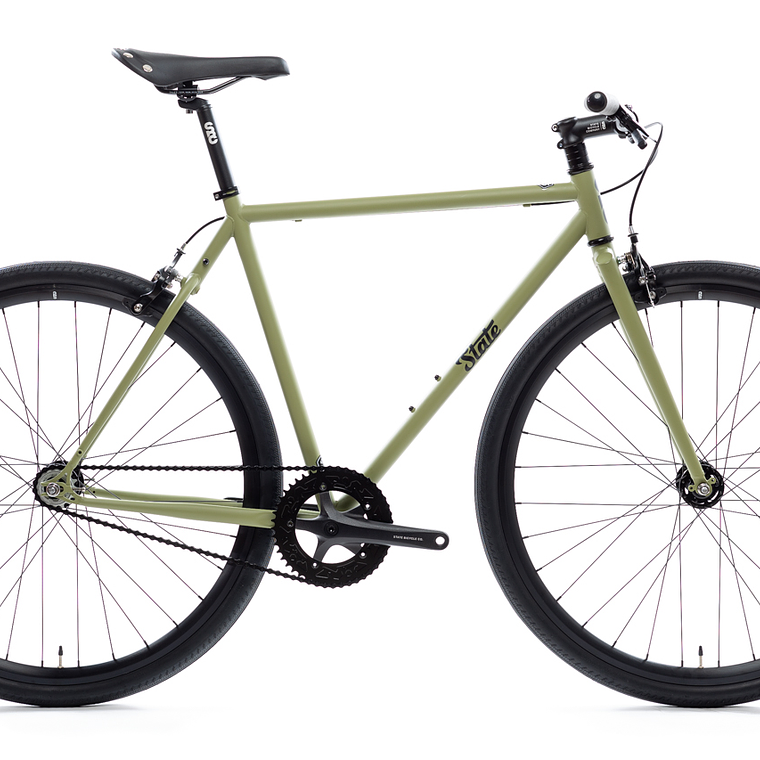Bicicleta tracklocross 4130 Chromoly Matte Olive - Fijo y libre 1