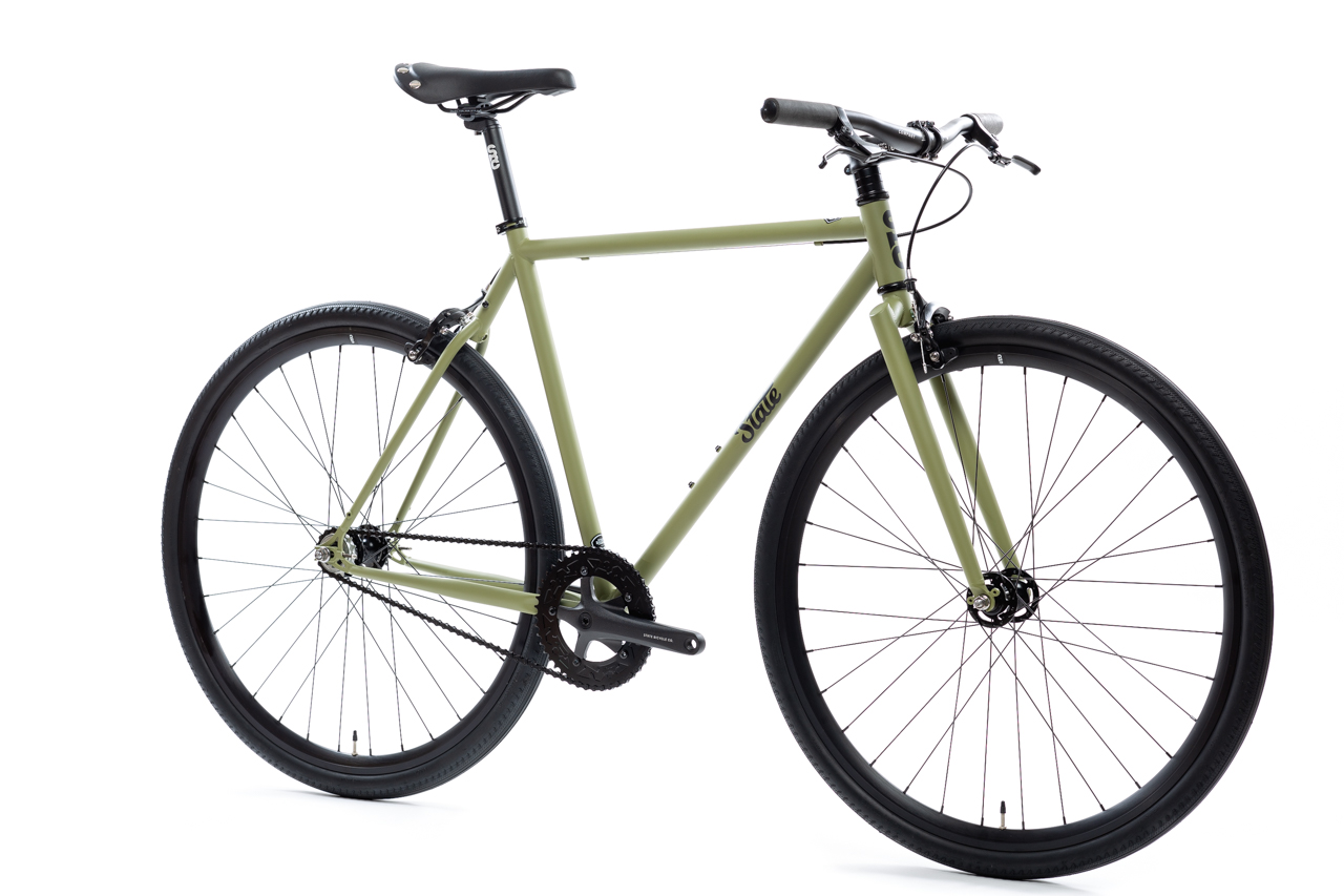 Bicicleta tracklocross 4130 Chromoly Matte Olive - Fijo y libre 2