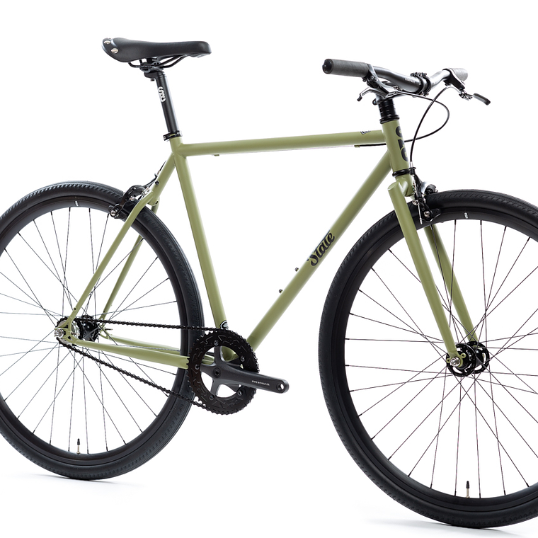 Bicicleta tracklocross 4130 Chromoly Matte Olive - Fijo y libre 2