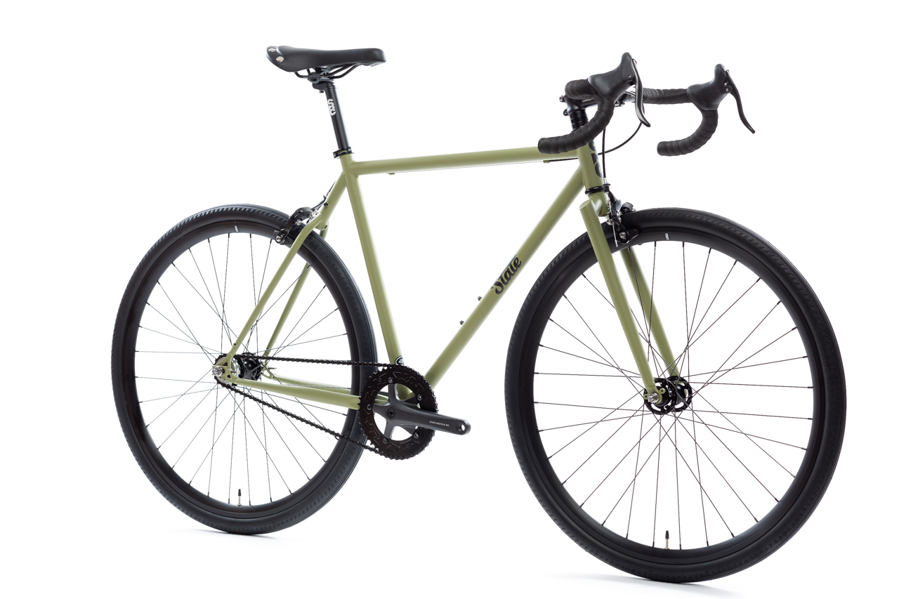 Bicicleta tracklocross 4130 Chromoly Matte Olive - Fijo y libre 4