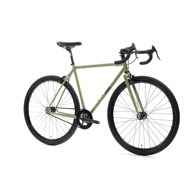 Bicicleta tracklocross 4130 Chromoly Matte Olive - Fijo y libre 4
