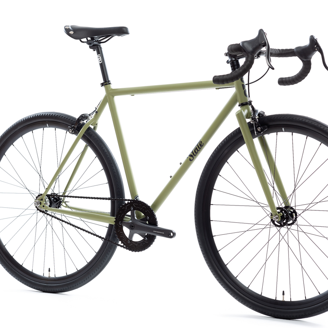Bicicleta tracklocross 4130 Chromoly Matte Olive - Fijo y libre 4