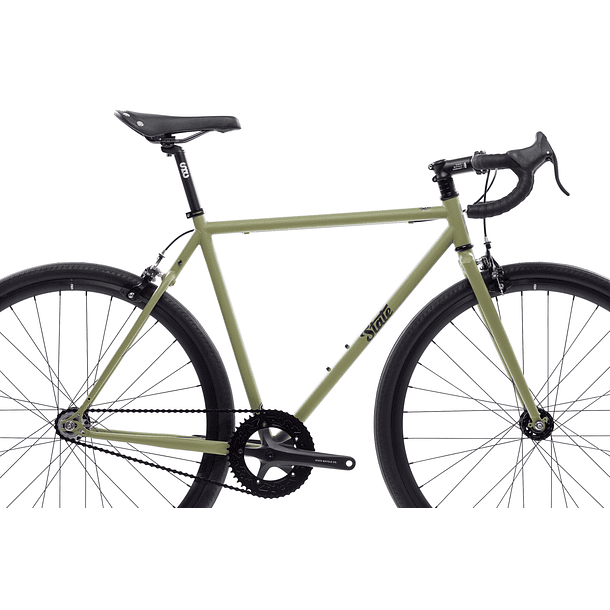 Bicicleta tracklocross 4130 Chromoly Matte Olive - Fijo y libre 3