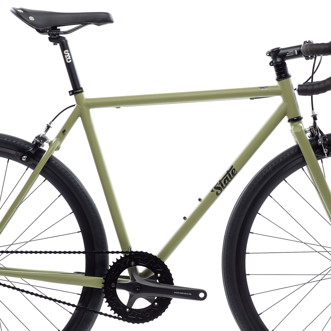 Bicicleta tracklocross 4130 Chromoly Matte Olive - Fijo y libre 3