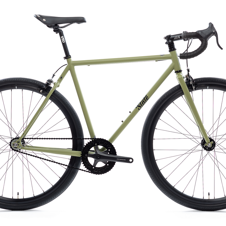 Bicicleta tracklocross 4130 Chromoly Matte Olive - Fijo y libre 19