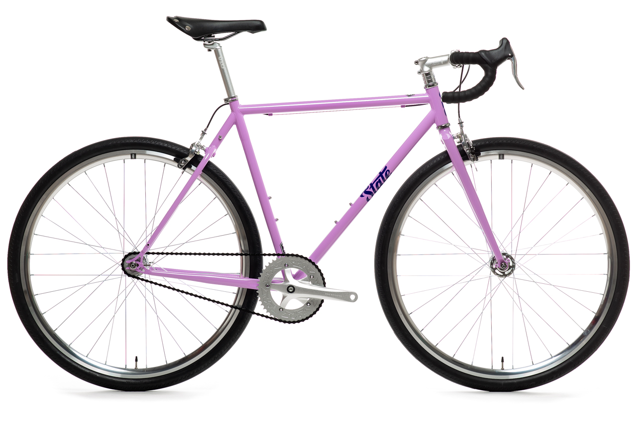 Bicicleta tracklocross 4130 Chromoly Purple - Fijo y libre 4