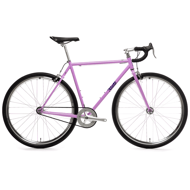 Bicicleta tracklocross 4130 Chromoly Purple - Fijo y libre 4