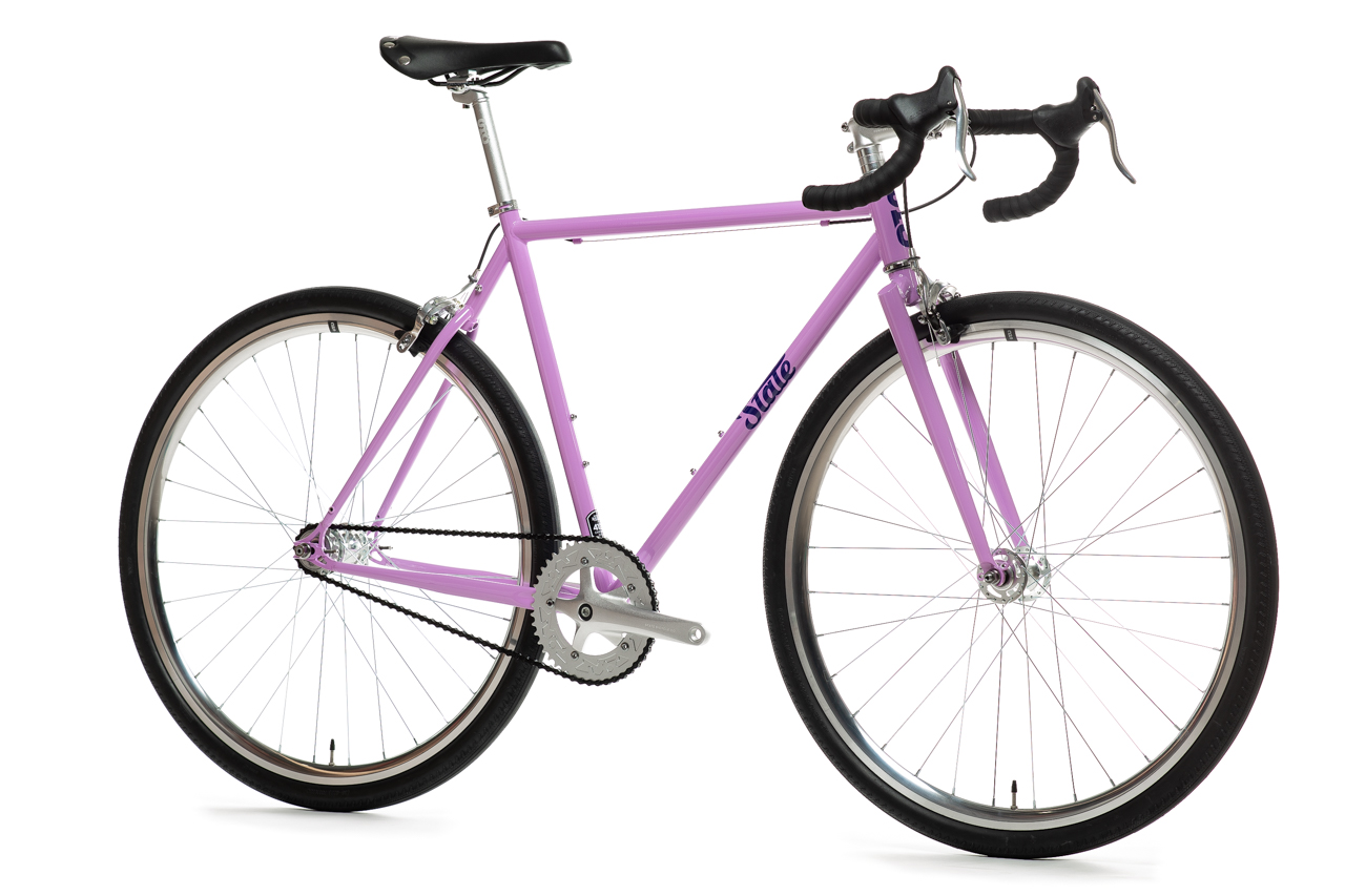 Bicicleta tracklocross 4130 Chromoly Purple - Fijo y libre 6