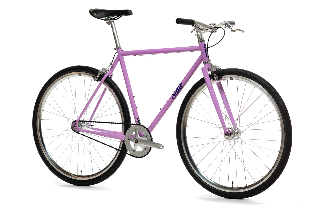 Bicicleta tracklocross 4130 Chromoly Purple - Fijo y libre 3