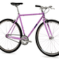 Bicicleta tracklocross 4130 Chromoly Purple - Fijo y libre - Miniatura 3