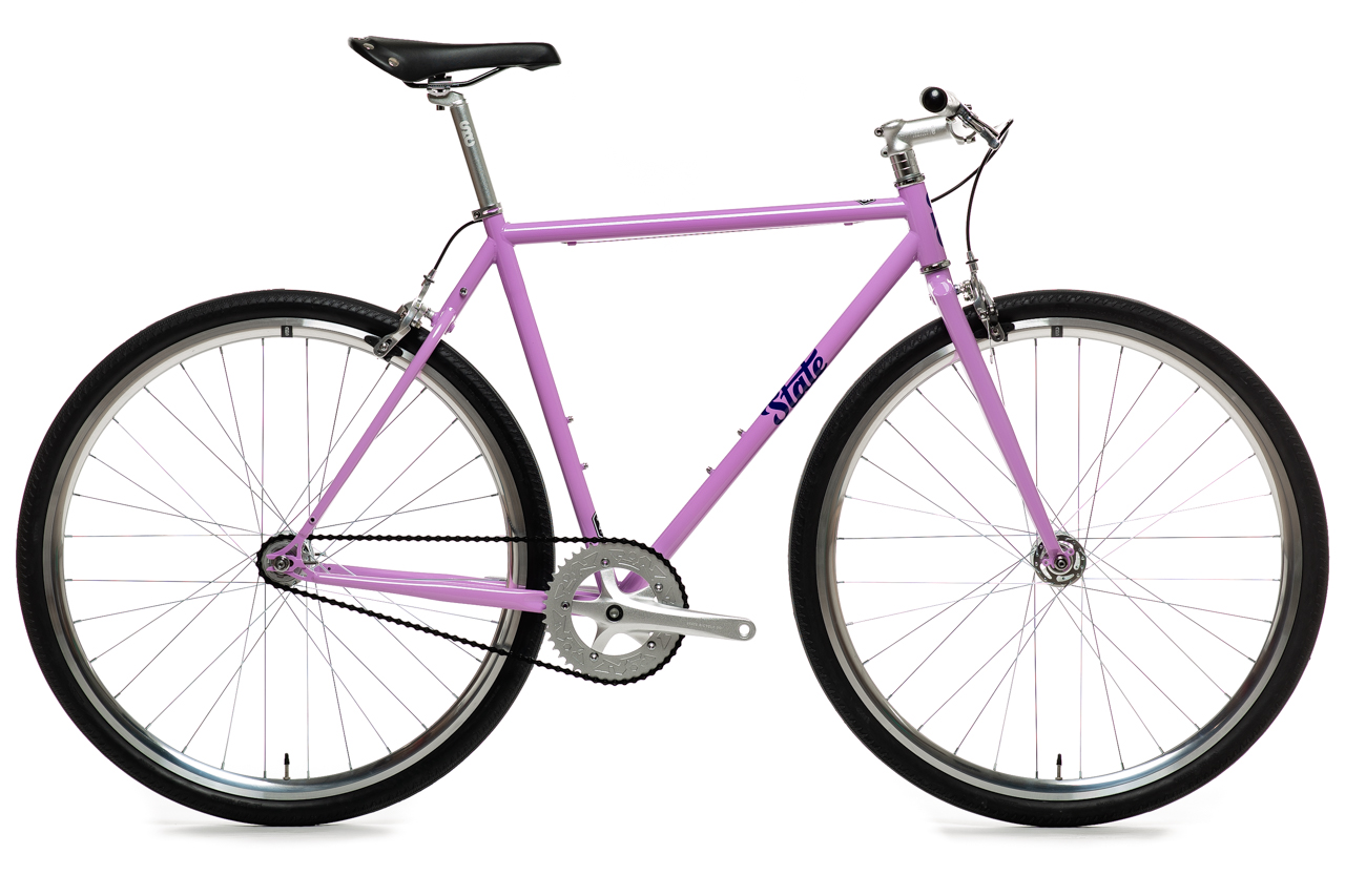 Bicicleta tracklocross 4130 Chromoly Purple - Fijo y libre 1