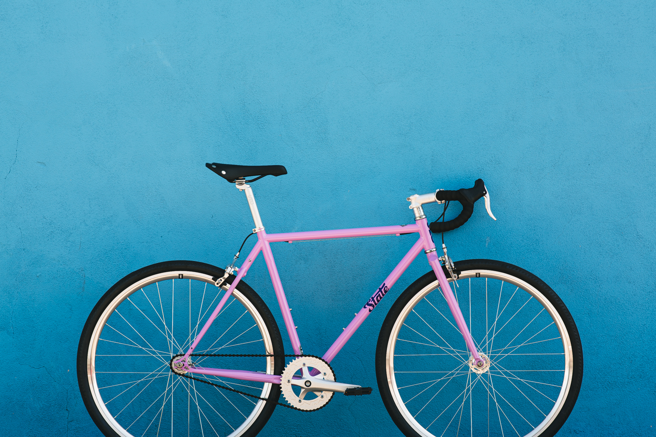 Bicicleta tracklocross 4130 Chromoly Purple - Fijo y libre 10