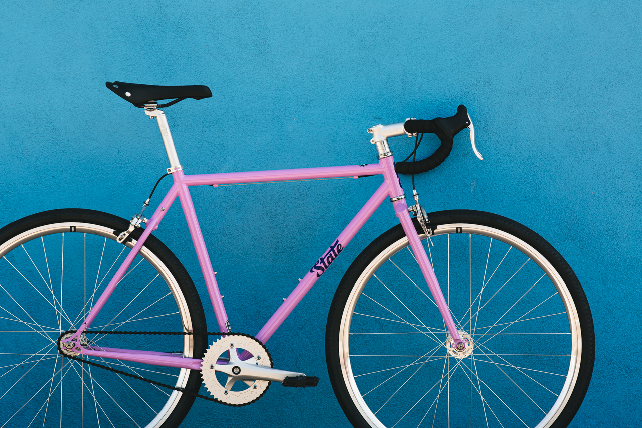 Bicicleta tracklocross 4130 Chromoly Purple - Fijo y libre 11
