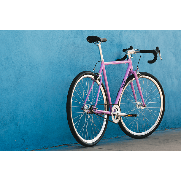 Bicicleta tracklocross 4130 Chromoly Purple - Fijo y libre 13