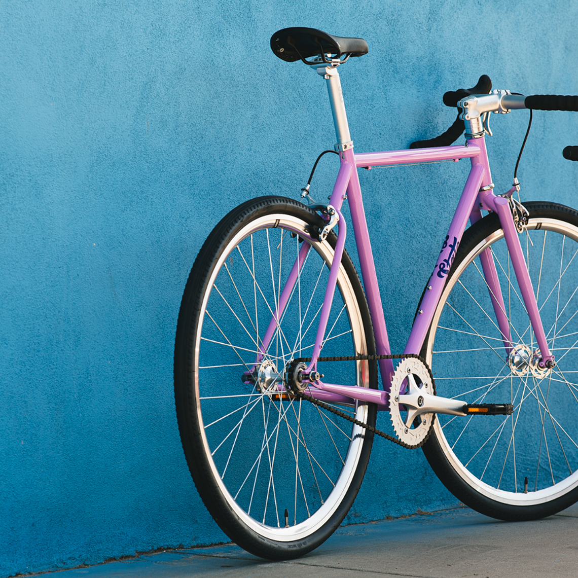 Bicicleta tracklocross 4130 Chromoly Purple - Fijo y libre 13