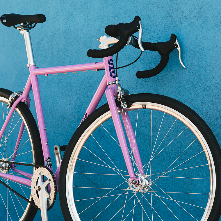 Bicicleta tracklocross 4130 Chromoly Purple - Fijo y libre 15