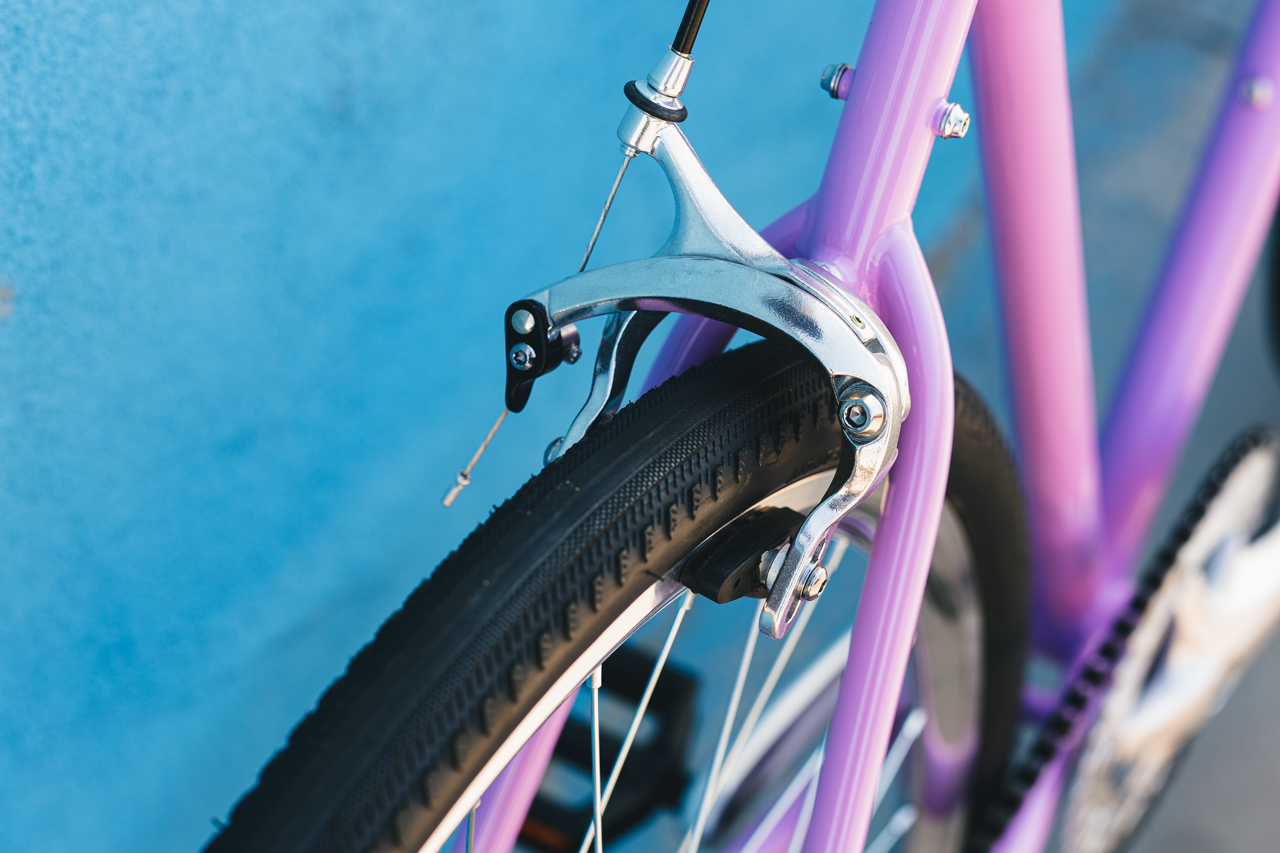 Bicicleta tracklocross 4130 Chromoly Purple - Fijo y libre 17