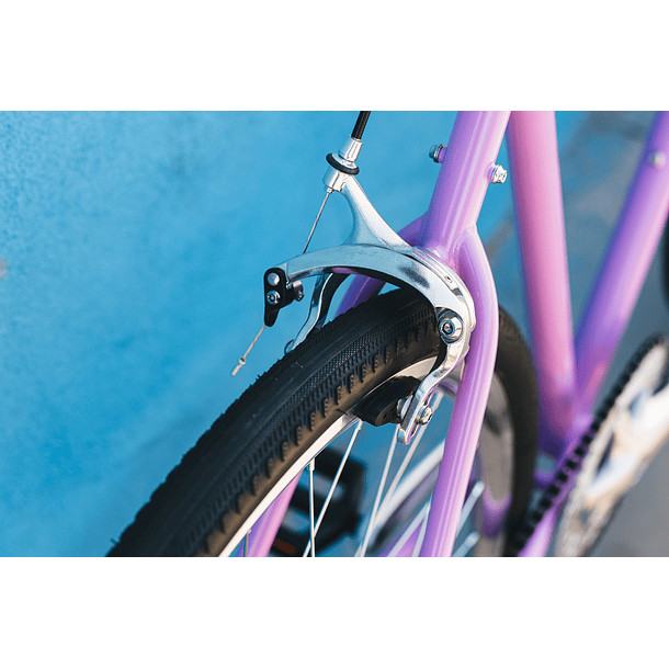 Bicicleta tracklocross 4130 Chromoly Purple - Fijo y libre 17