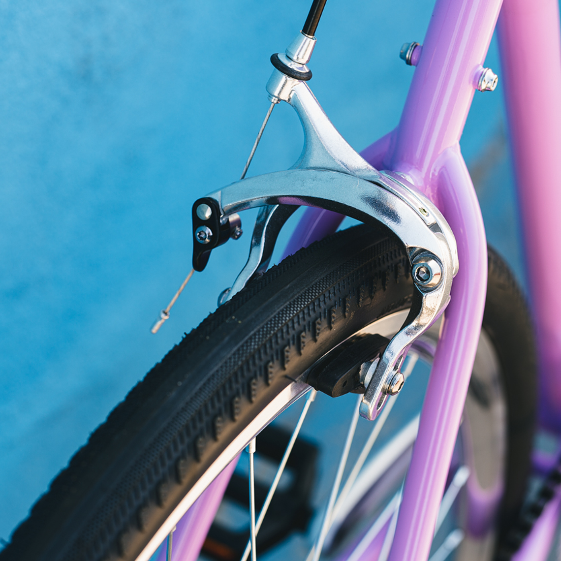 Bicicleta tracklocross 4130 Chromoly Purple - Fijo y libre 17