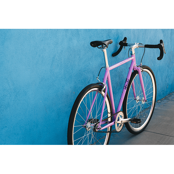 Bicicleta tracklocross 4130 Chromoly Purple - Fijo y libre 18