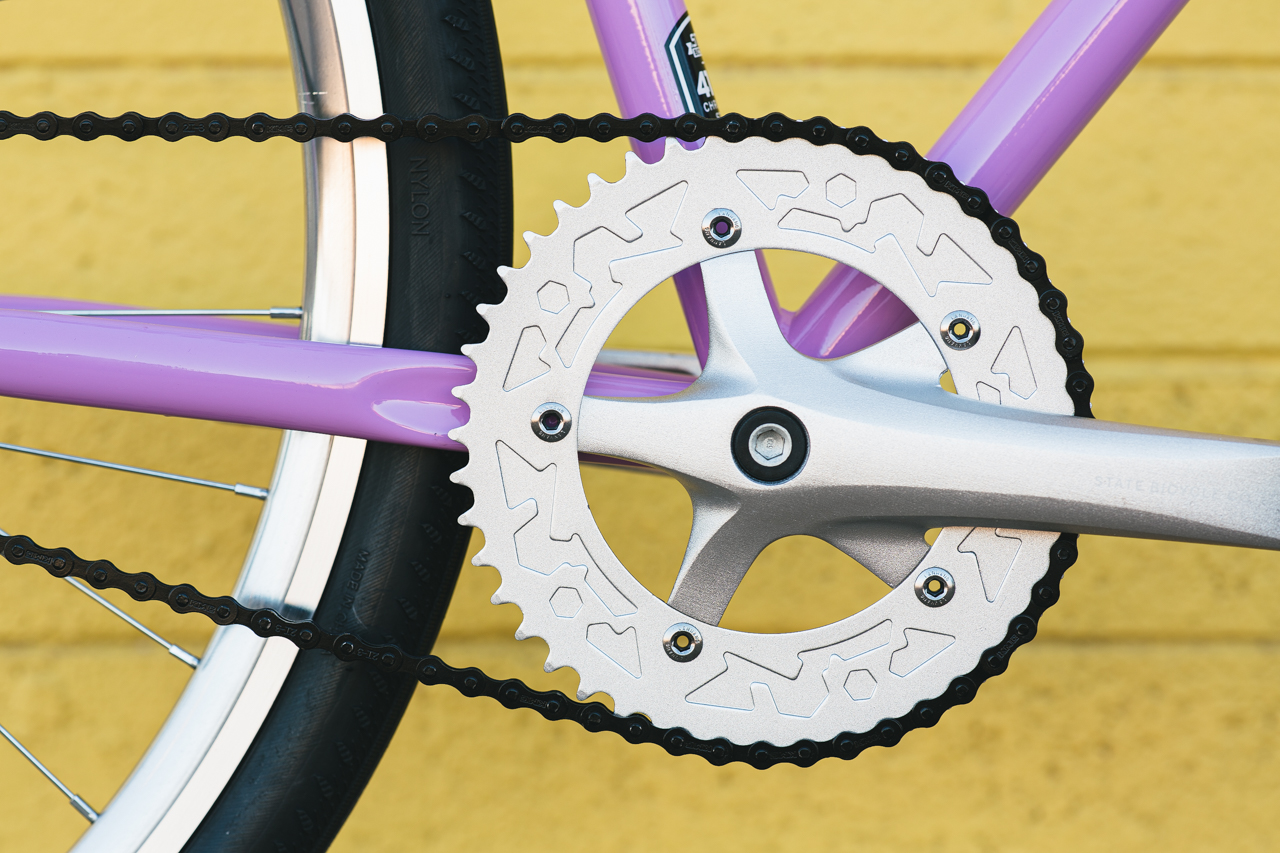 Bicicleta tracklocross 4130 Chromoly Purple - Fijo y libre 20
