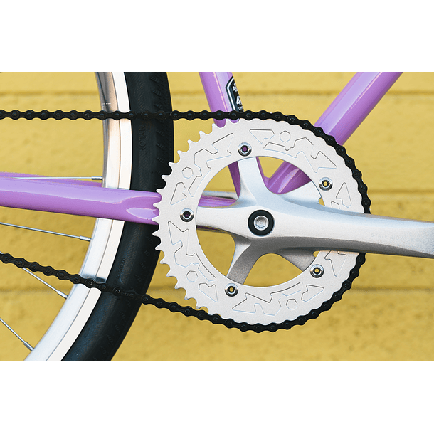 Bicicleta tracklocross 4130 Chromoly Purple - Fijo y libre 20