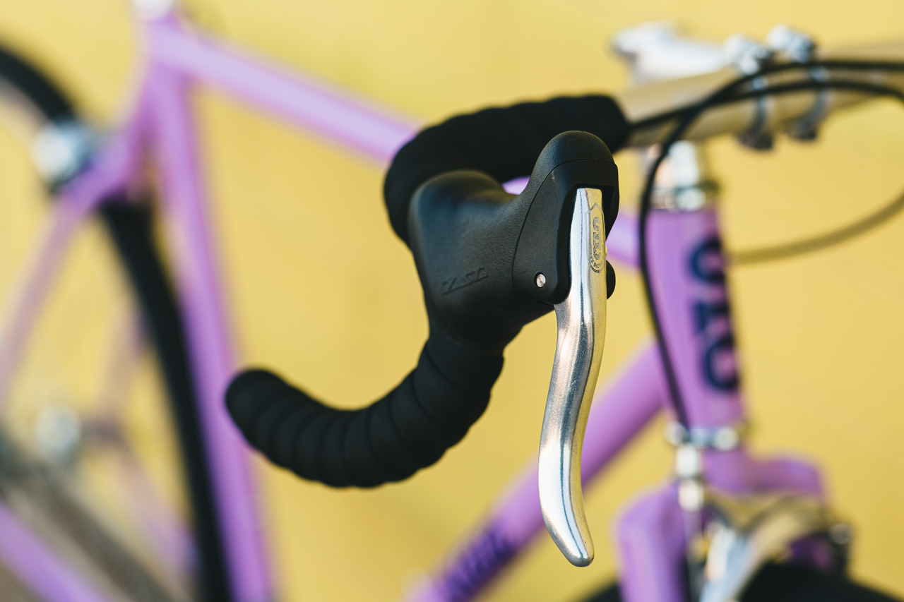 Bicicleta tracklocross 4130 Chromoly Purple - Fijo y libre 21