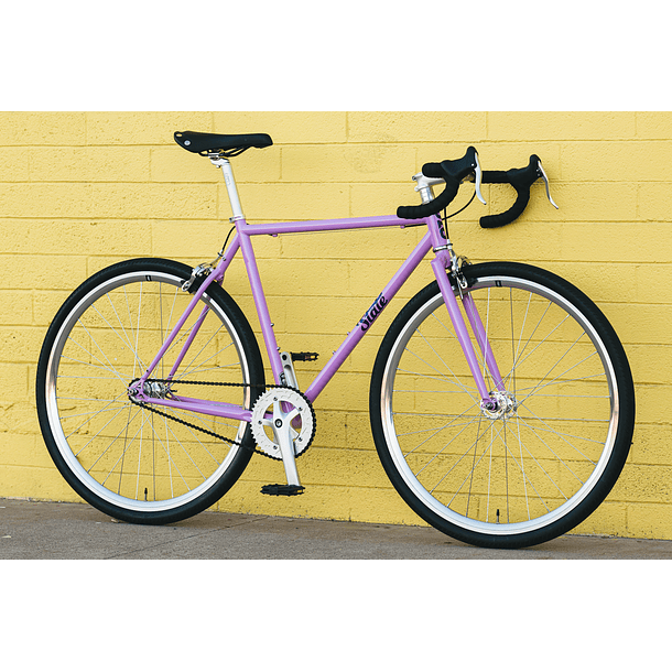 Bicicleta tracklocross 4130 Chromoly Purple - Fijo y libre 23