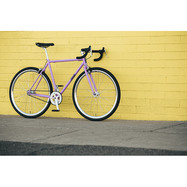 Bicicleta tracklocross 4130 Chromoly Purple - Fijo y libre 24
