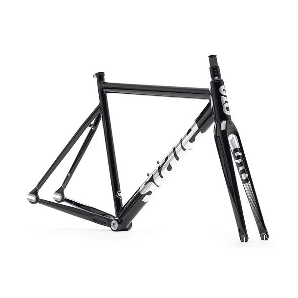 Frameset: marco y horquilla de bicicleta fixie 6061 Black Label V3 - Black mirror 1