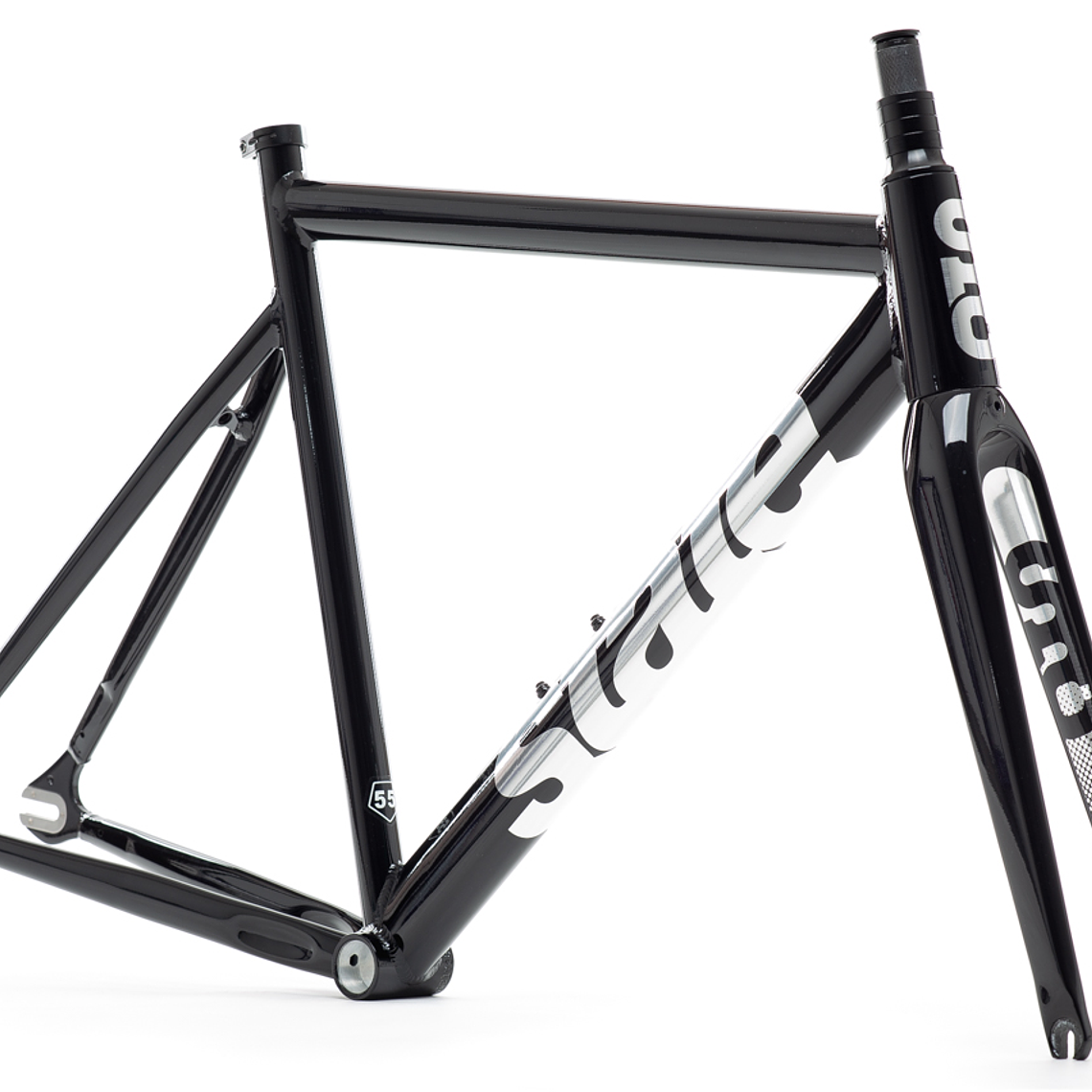Frameset: marco y horquilla de bicicleta fixie 6061 Black Label V3 - Black mirror 1