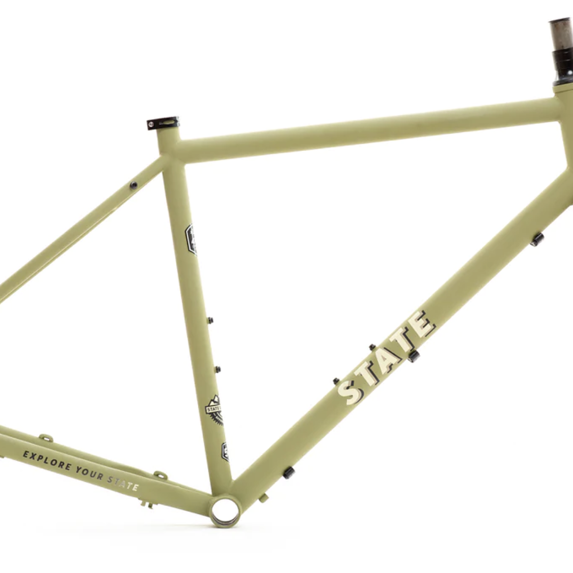 Frameset: marco y horquilla bicicleta gravel 4130 All Road - Matte Olive 2