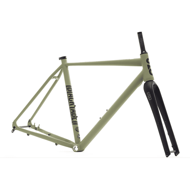 Frameset: marco y horquilla bicicleta gravel 6061 All Road - Matte Olive 1