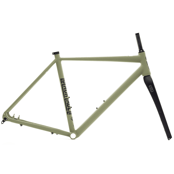Frameset: marco y horquilla bicicleta gravel 6061 All Road - Matte Olive 2