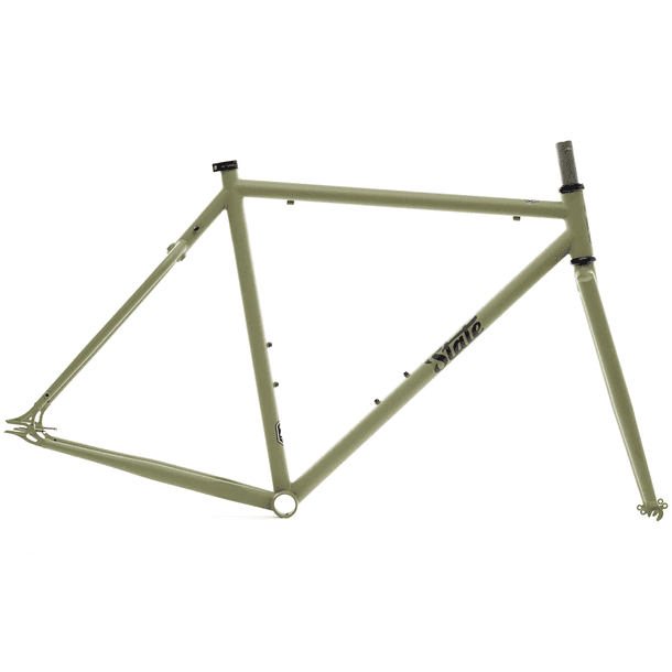 Frameset: marco y horquilla bicicleta tracklocross 4130 Chromoly - Matte Olive 1