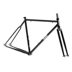 Frameset: marco y horquilla bicicleta tracklocross 4130 Chromoly - Black mirror