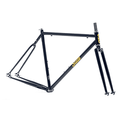 Frameset: marco y horquilla bicicleta tracklocross 4130 Chromoly - Navy gold